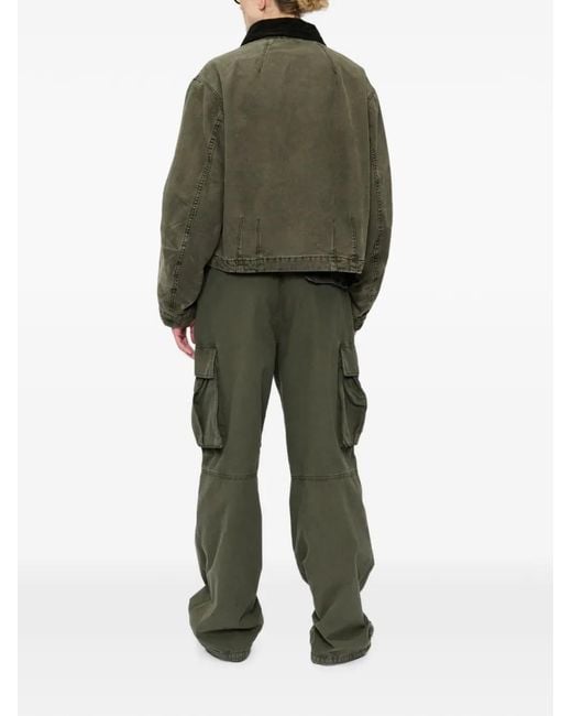 6397 Green Flight Corduroy-Collar Jacket