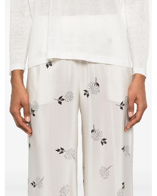 P.A.R.O.S.H. White Silk Trousers