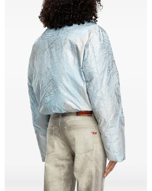 DIESEL Blue W-Himsy Puffer Jacket