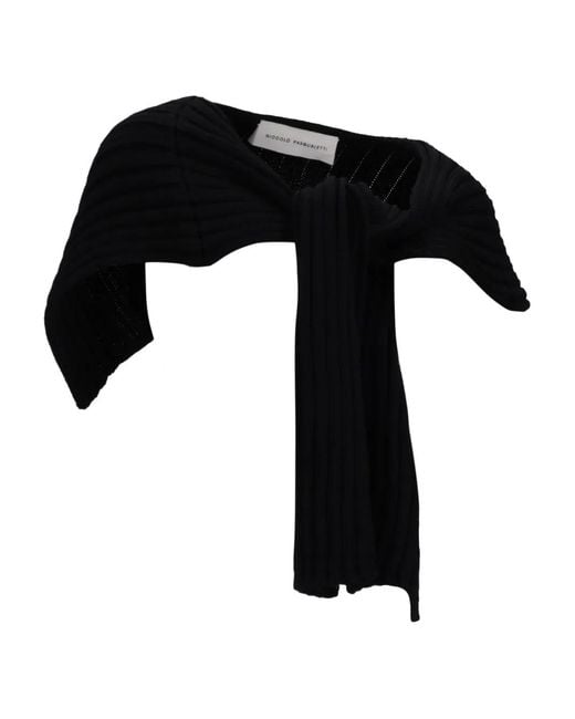 Niccolò Pasqualetti Black Parte Wool Scarf