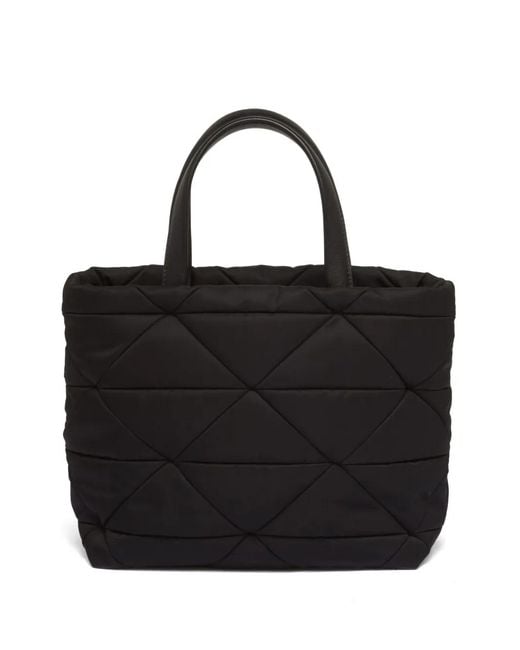 Prada Black Small Re-Nylon Padded Tote Bag