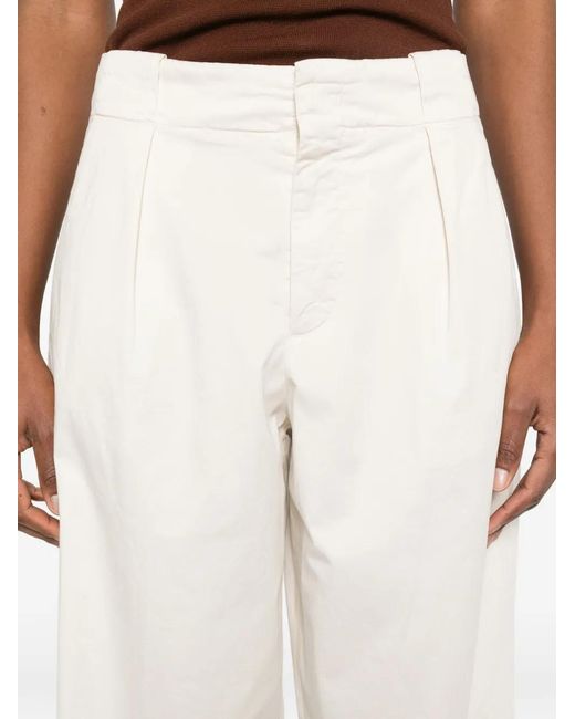 Closed White Mawson Pleated Trousers