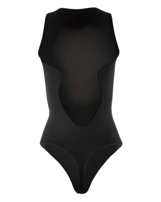 Wolford メッシュインサート ボディスーツ Black