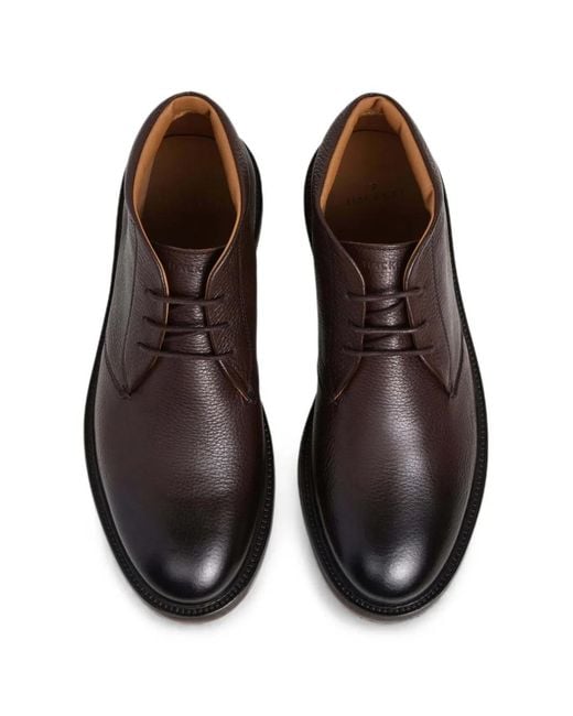 Hackett Brown Grained Boots for men