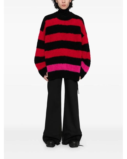MASTERMIND WORLD Red Striped Sweater for men