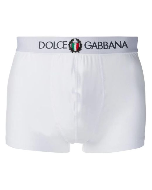 メンズ Dolce & Gabbana ドルチェ&ガッバーナ ロゴ ボクサーパンツ White