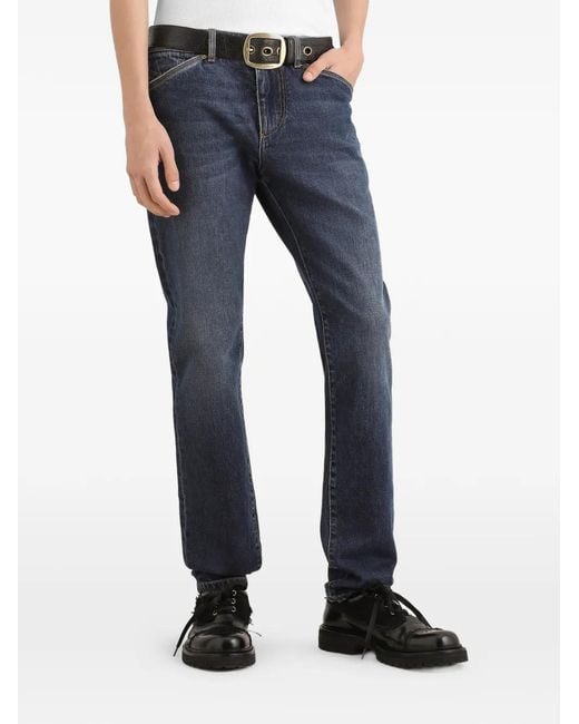 Dolce & Gabbana Blue Denim Trousers for men