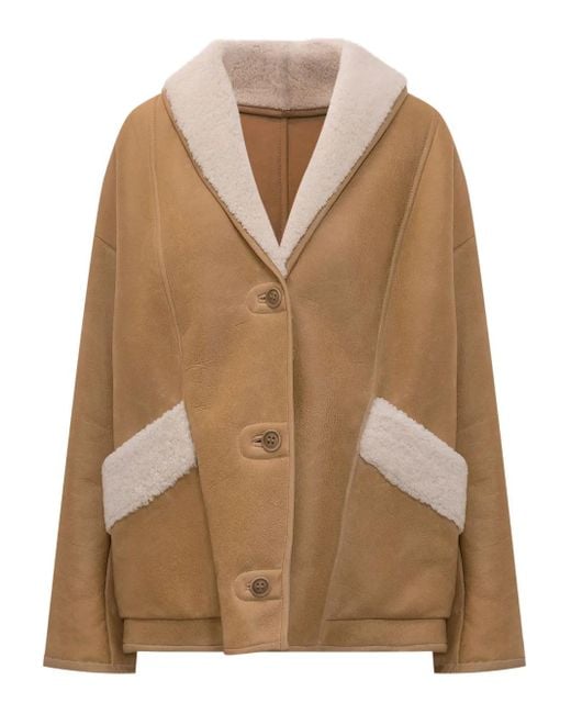 Cappotto Con Inserti di Salvatore Santoro in Brown