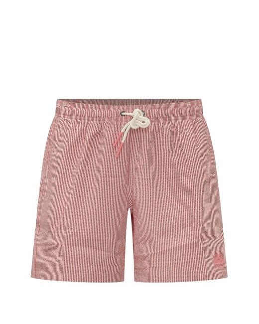 Sundek Pink Striped Seersucker Boardshorts for men