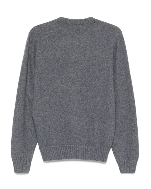 Barba Napoli Gray Crew-Neck Sweater for men