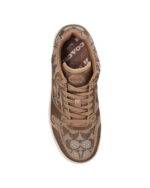 COACH Brown Baskets Imprimées À Lacets