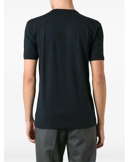 Dolce & Gabbana Black Classic V-Neck T-Shirt for men