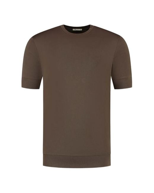 STEFAN BRANDT Brown Crew-Neck Short-Sleeve T-Shirt for men