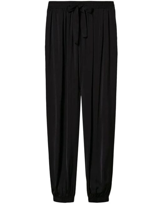 Twinset Black Drawstring-Waist Trousers