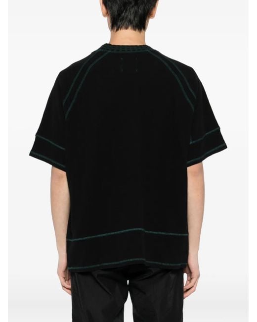 Asics Black Slogan-Embroidered T-Shirt