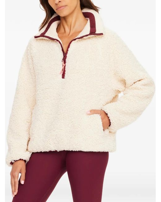 The Upside White Harlow Fleece Top