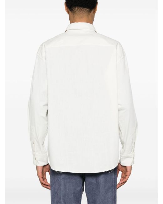Lemaire White Hemd aus Baumwoll-Twill