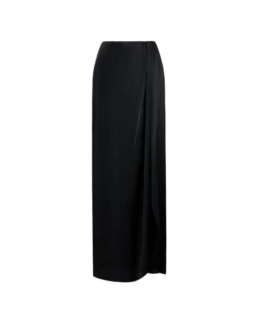 Maison Margiela Black Draped Maxi Skirt