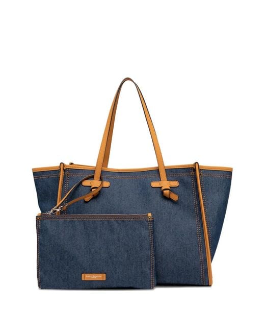 Gianni Chiarini Blue Medium Marcella Tote Bag