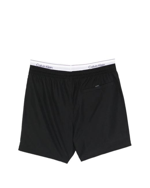 Calvin Klein Black Drawstring Swim Shorts for men