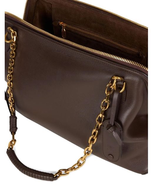Etro Brown Medium Leather Doc Shoulder Bag