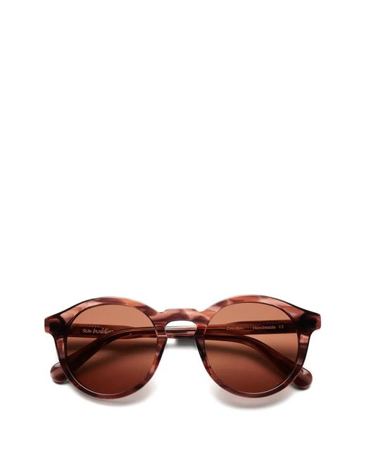Sun Buddies Brown Zinedine Round-Frame Sunglasses