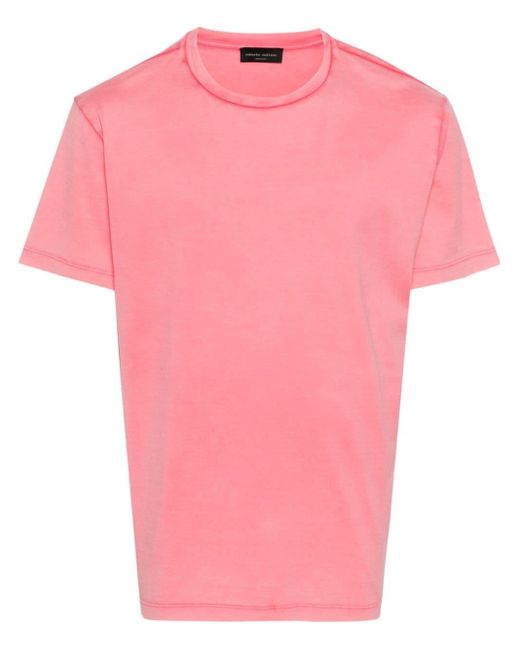 Roberto Collina Katoenen T-shirt in het Pink voor heren