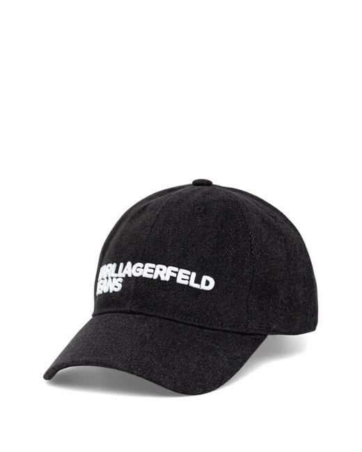 Karl Lagerfeld Black Casquette À Logo