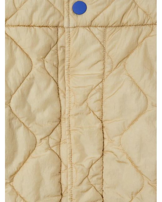 Falda corta con talle alto Burberry de color Natural