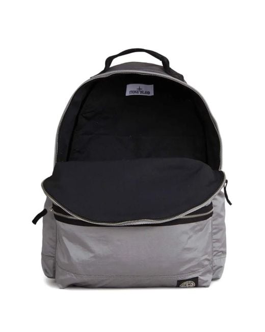 Stone Island Gray Technical Backpack for men