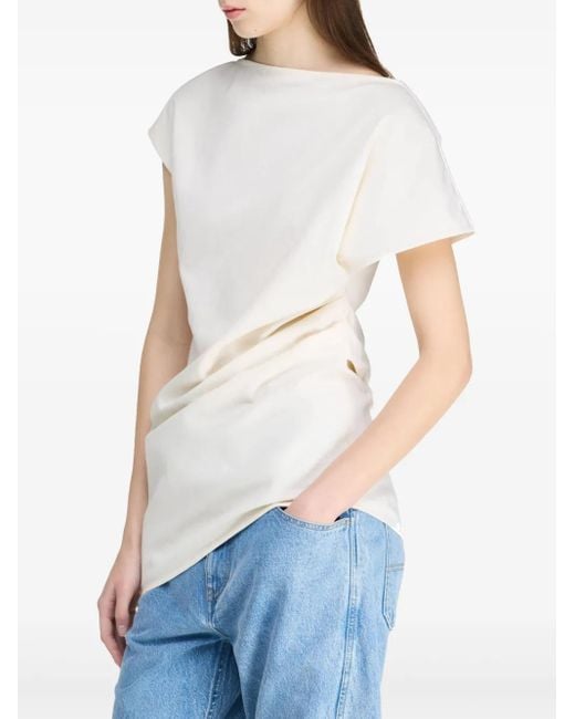 J. W.Anderson Top Drappeggiato Asimmetrico di J.W. Anderson in White