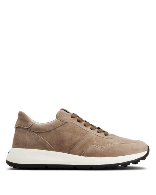 Tod's Brown Panelled Suede Sneakers for men