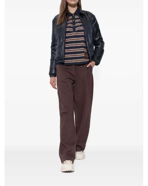 Moncler Blue Lanset Logo-Patch Jacket