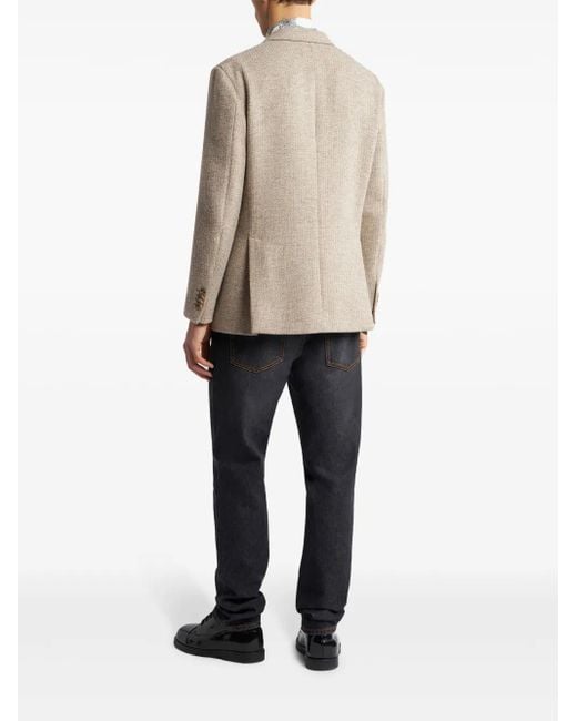 Etro Natural Double Breasted Wool Blazer for men