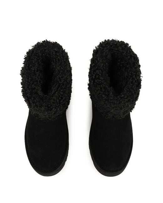 Karl Lagerfeld Black Skylar Signature-Detail Platform Boots