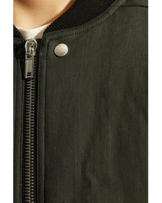 Rick Owens Gray Elongated Bomber Jacket for men