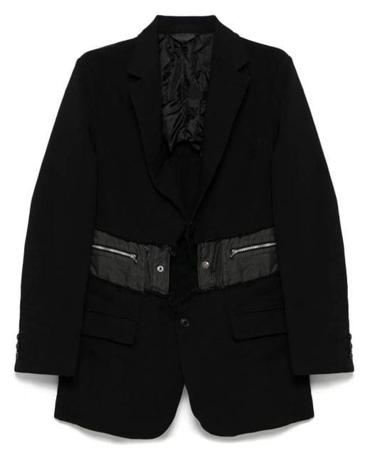 COMME DES GARÇON BLACK Black Single-Breasted Blazer for men