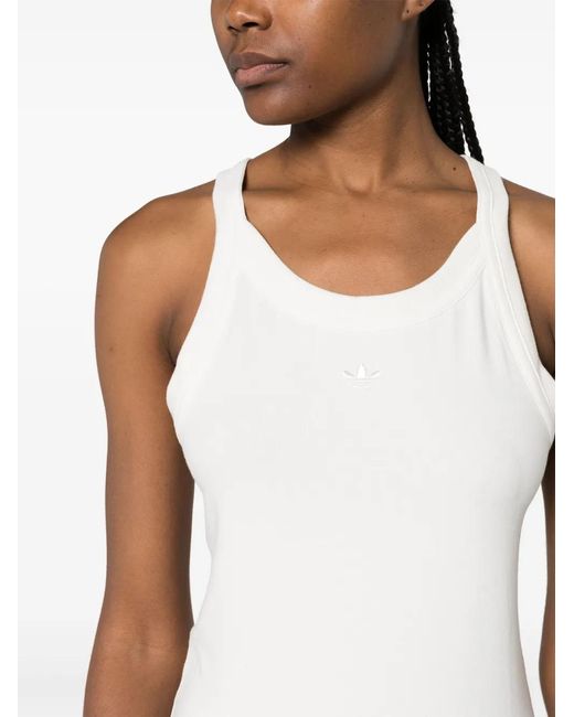 Adidas White Premium Essentials Tank Top