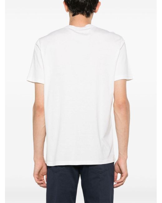 Camiseta con cuello redondo Kiton de hombre de color White