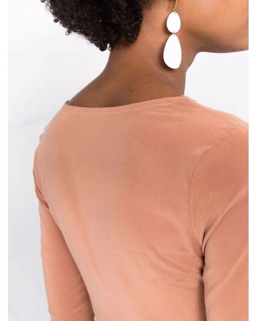Anemos Blue Ring-Detailed Long-Sleeved Top