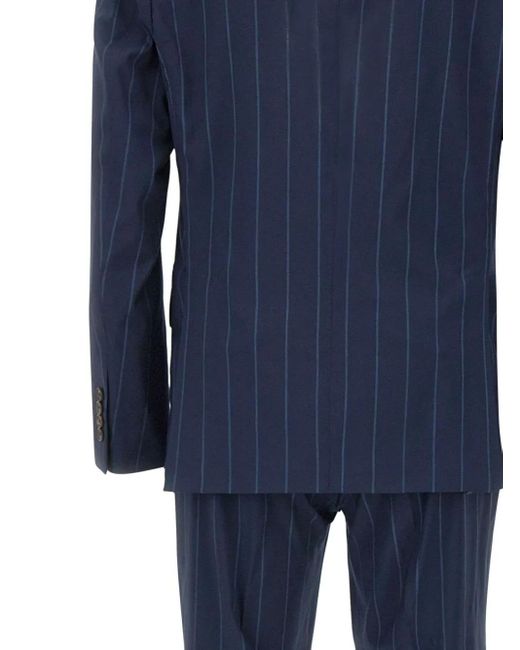 Eleventy Blue Pinstriped Suit for men