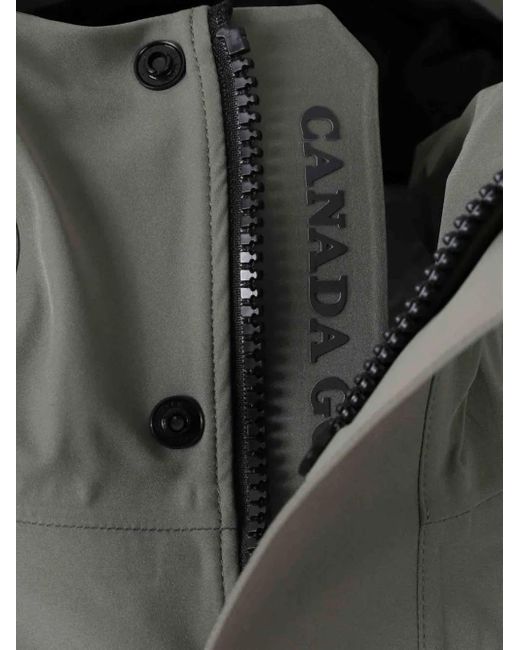 Canada Goose Green Logo-Patch Padded Jacket for men