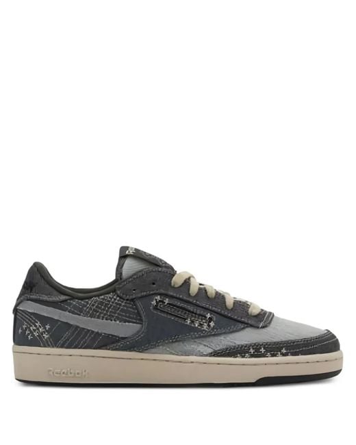 Reebok Black Panelled Low-Top Sneakers for men