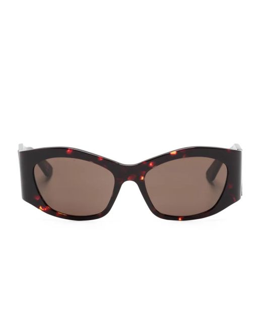 Balenciaga Brown Rectangle-Frame Sunglasses
