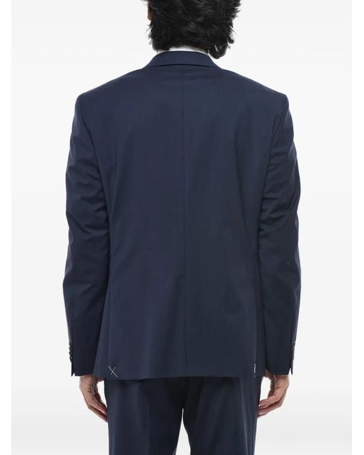 Corneliani Blue Flap-Pocket Single-Breasted Suit for men