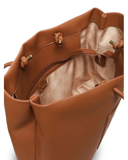 V73 Brown Logo-Embossed Tote Bag