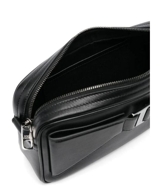 Bolso messenger con sello del logo Dolce & Gabbana de hombre de color Black
