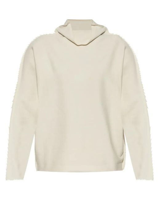 Issey Miyake White Roll-Neck Sweater