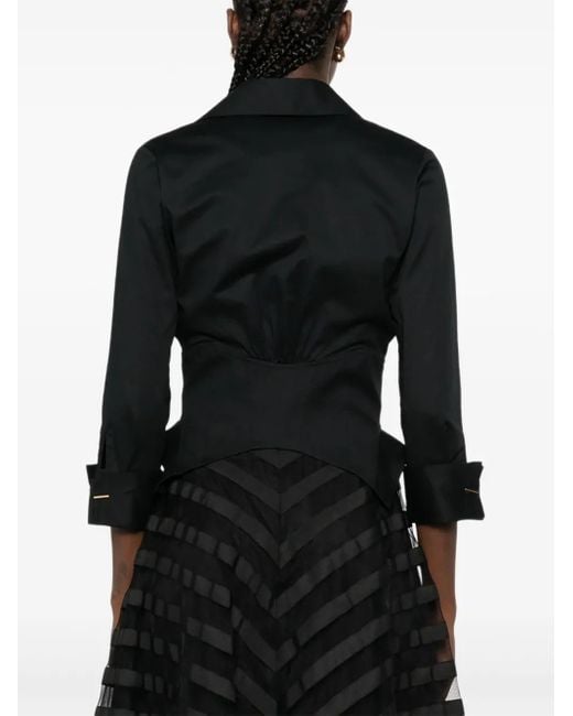 Elisabetta Franchi Blouse Met V-Hals in het Black