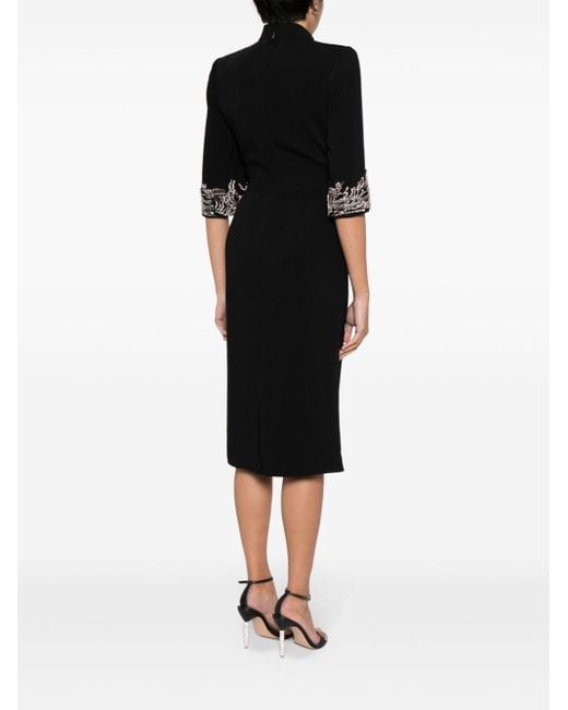 Jenny Packham Midi-jurk Verfraaid Met Kristallen in het Black